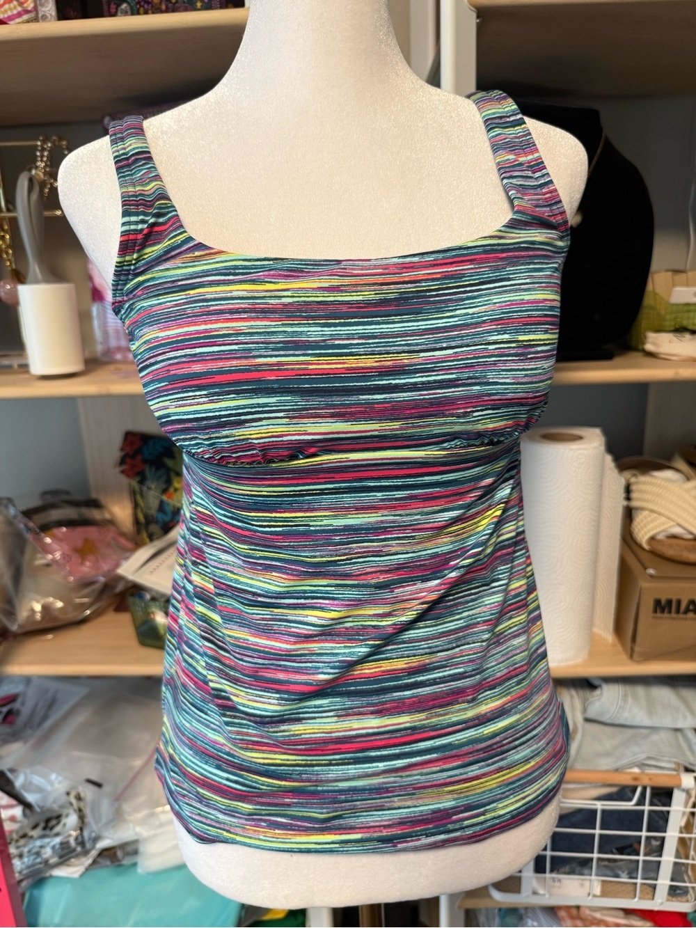 Lands’ End Tankini Swim Top – Size 2 – NWT